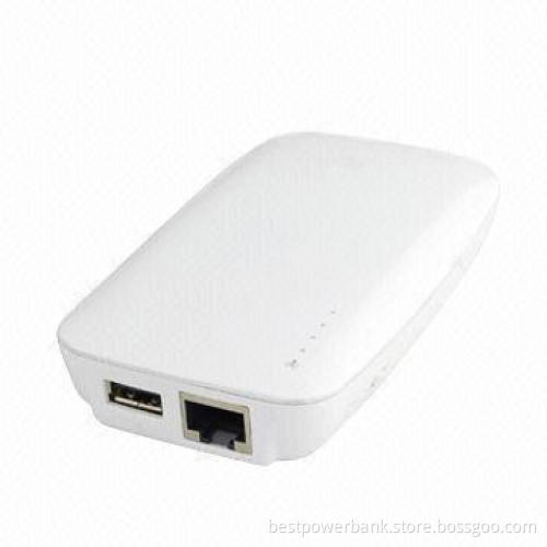 6,600mAh Power Bank With WiFi Function/Class A18650 Lithium-ion/White Color/With One USB Output
